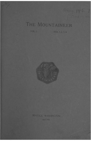 The Mountaineer 1907–1908 cover